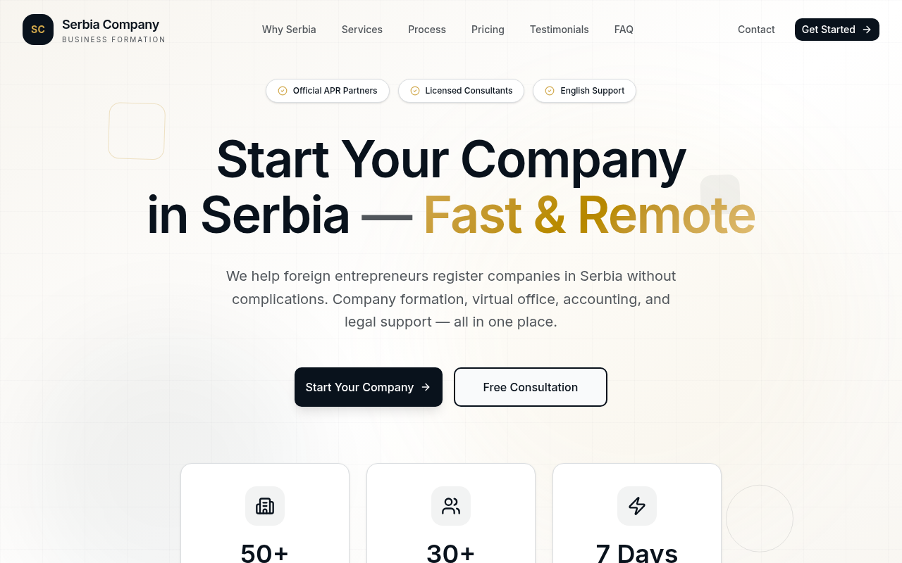 Company Registration Serbia